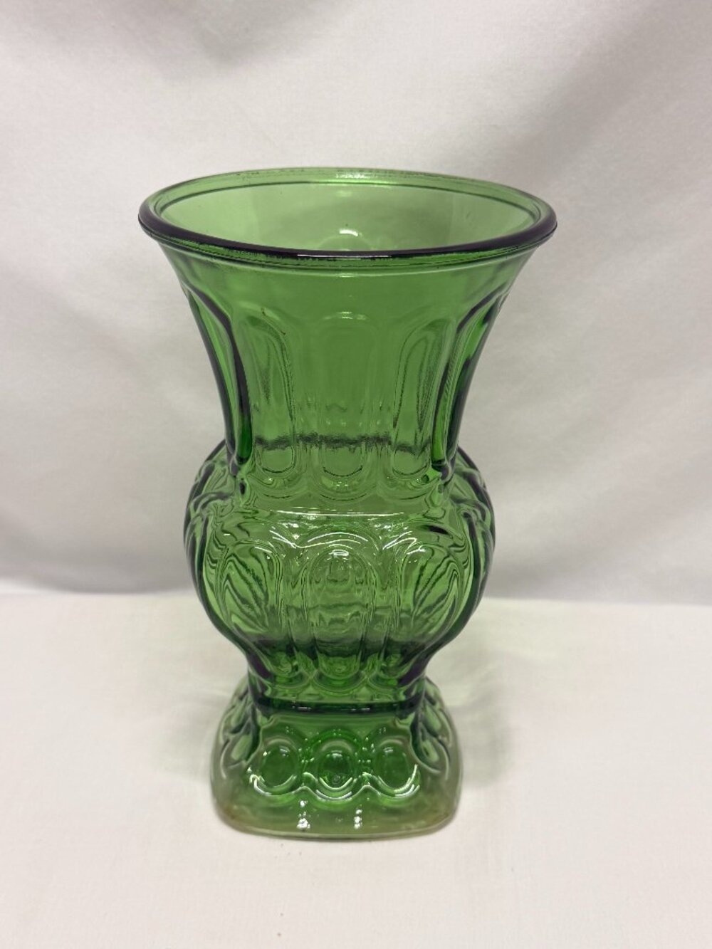 A.L. Randall Co. Emerald Green Glass Vase 7.75” Vintage